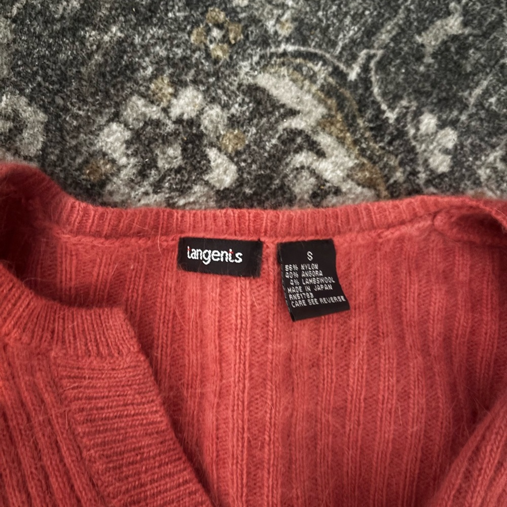 Women's vintage Ribbed Angora Cardigan - Picture 2 of 2